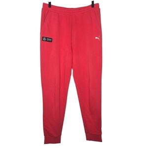 Puma Mens Pink Mercedes Benz AMG Formula One Team Jogger Sweatpants Medium